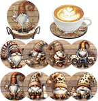 Clendo 8 Pcs 5D Diamond Art Coasters Kits by Clendo
