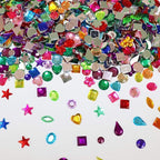 1200 Pcs Acrylic Flatback Rhinestones, 12 Different Shape Gems - Image 3