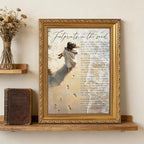 Vintage Gold Framed Jesus Wall Art Footprints in the Sand Christian Canvas - Image 4