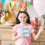 Tie Dye Theme Birthday Invitations, 25 Double-Sided It's Party Time Invitation - Image 7