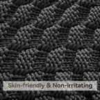 Knitted Weighted Blanket for Adult, No Beads Heavy Blanket 50” x 60'' 5lbs - Image 4