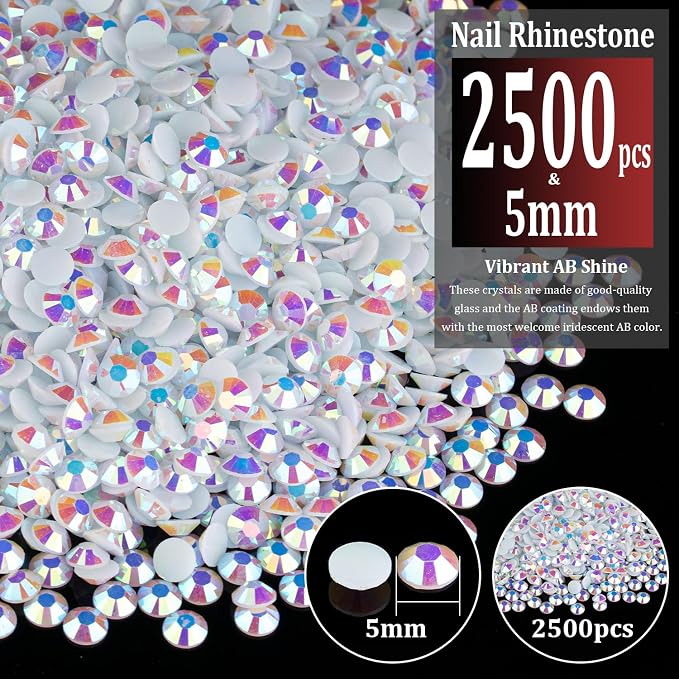 2500pcs 5mm Resin Rhinestones Bulk - Image 2