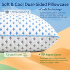 Memory Foam Pillows 2 Pack – Adjustable Loft Cooling Pillows Queen Size Set of 2 - Image 3