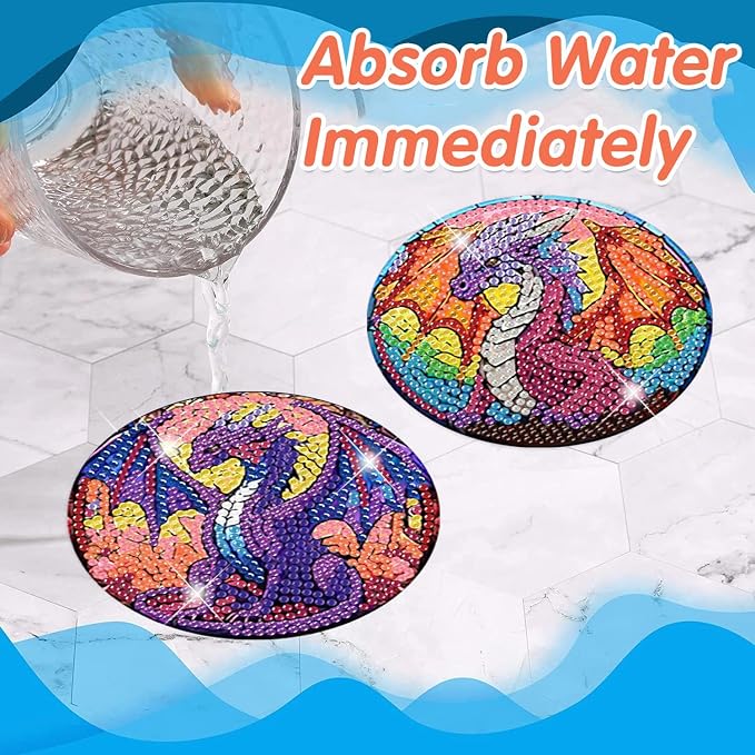 ijbnhd 8 PCS Diamond Art Coasters Kits - Image 7