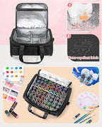 Marscamd Acrylic Paint Organizer Holds 60 Bottles, Acrylic Paint Storage Bag - Image 4