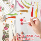 40 Sets Dried Flower Bookmark Making Kit Transparent Bookmark DIY Projects - Image 5