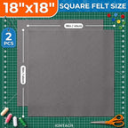 IONTACH 18" X 18" Soft Felt Sheets 1.6mm Thick | Acrylic Felt Fabric Sheets - Image 2