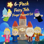 7 Pcs Fairy Tale Finger Puppets Set, 4 inch Fairy Tale Member Soft Plush Hand - Image 5