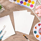 Prudiut 50 Sheets Cotton Watercolor Paper, 5 x 7 inches, 300 GSM, Deckled Edge - Image 3