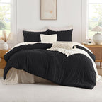 Andency Black Oversized Super King Comforter Set 120x120, Extra Large King Size - Image 2
