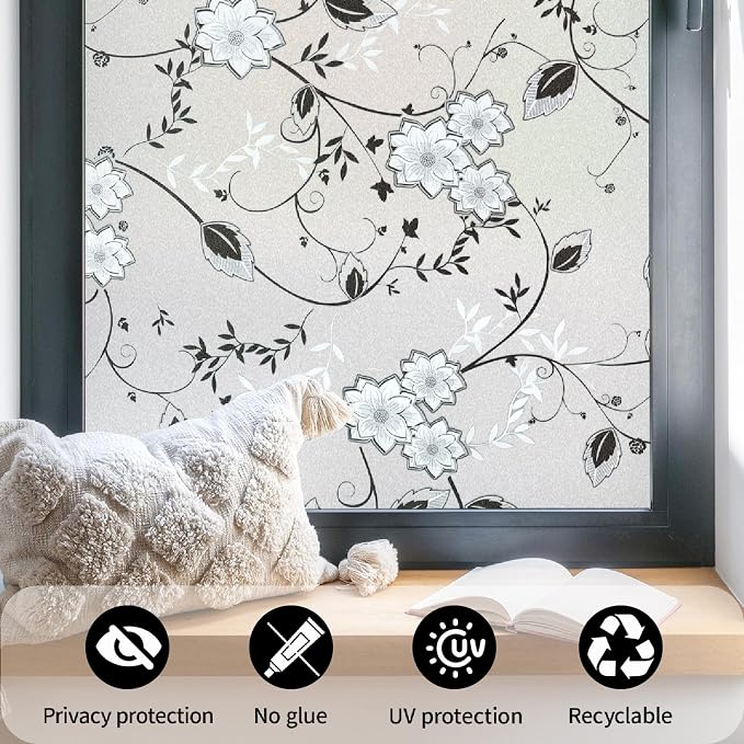 Bloss Frosted Privacy Window Film - Image 5