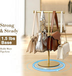 niffgaff T Bar Purse Display Stand Tabletop: Adjustable Height Handbag Holder - Image 5