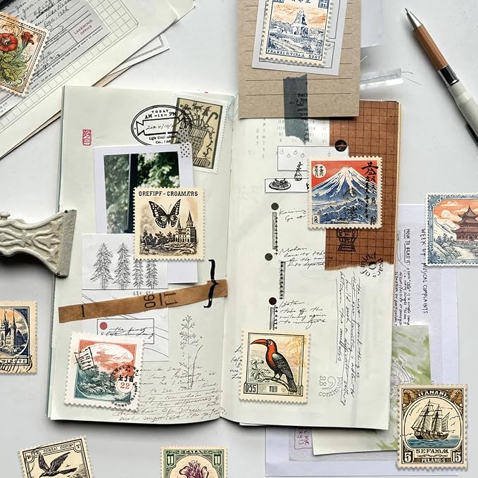 Vintage Scrapbook Stickers Set, Retro Stickers - Image 4
