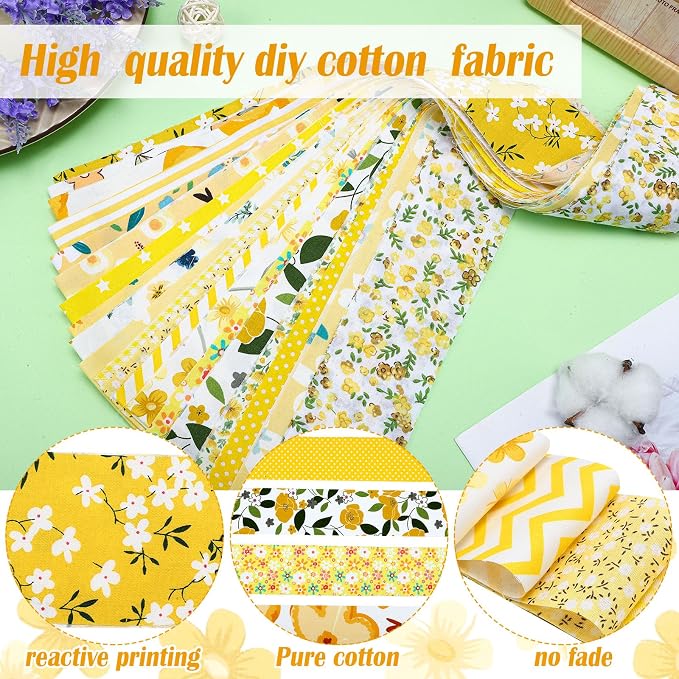 Kingdder Jelly Fabric Quilting Strips, Patchwork Roll 2.55 Inch Roll up Cotton - Image 5