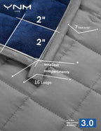 YnM Exclusive Weighted Blanket, Cooling Rayon & Cozy Velvet Dual-Sided - Image 4