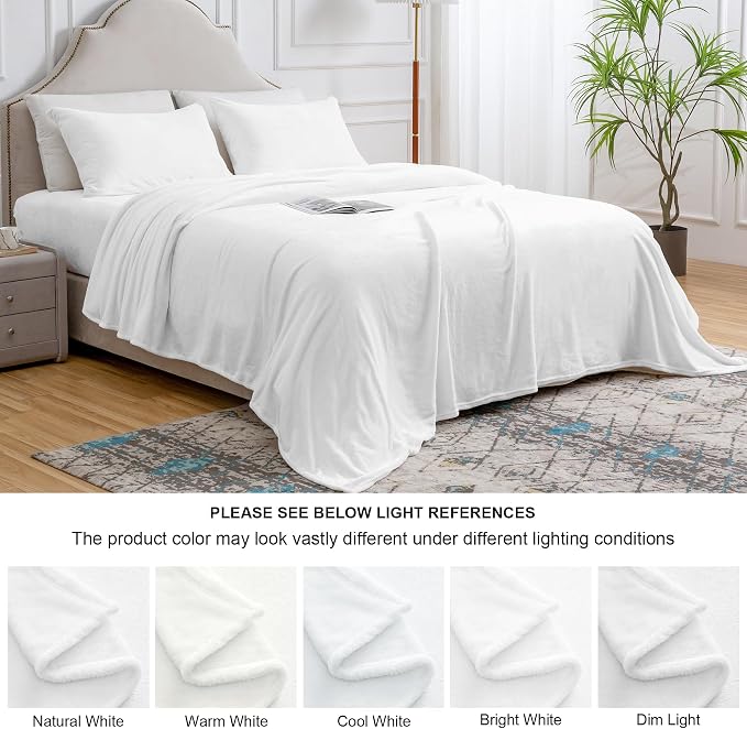 BEDELITE Flannel Sheets Twin Size Bright White - Image 9