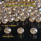 220Pcs 10mm Crystal Glass Beads - Image 3