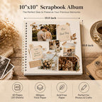 DIY Scrapbook Album 10x10 Inch 40 Pages, Hardcover Kraft Paper | Photo Book - Image 2