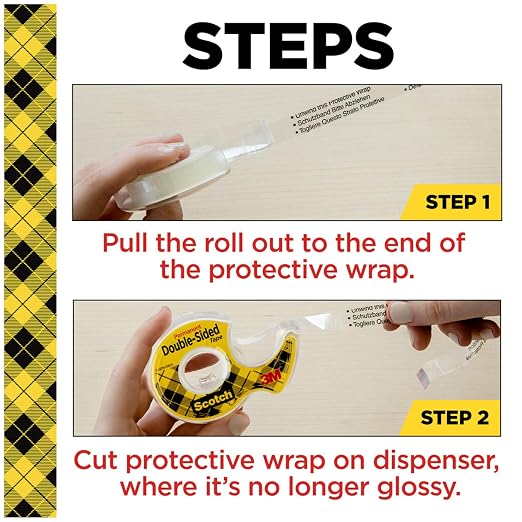Scotch Double Sided Tape, 0.50 in. x 1296 in., 2 Tape Refill Rolls | Office and - Image 4