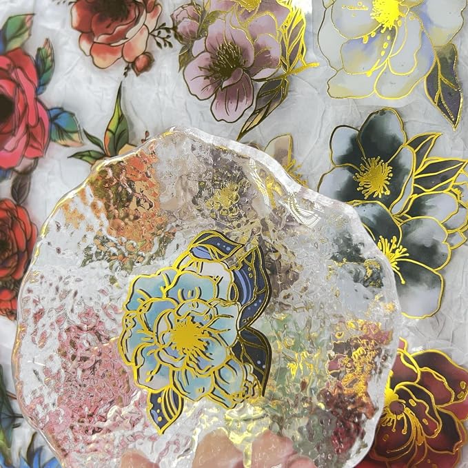 50Pcs Flower Stickers for Scrapbooking Journaling Junk Journal Scrapbook - Image 3