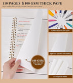 Graph Paper Notebook, Spiral Notebook Journal 8.5” x 11”, A4 Large Grid - Image 4