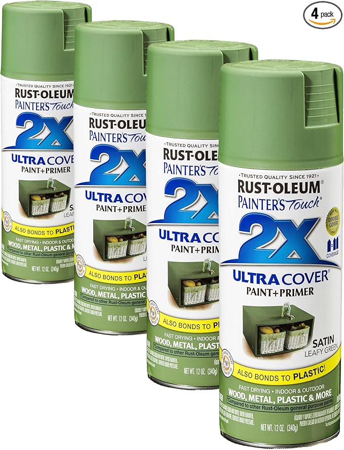 Rust-Oleum 249072 Painter's Touch 2X Ultra Cover Spray Paint, 12 oz, Satin by Rust-Oleum