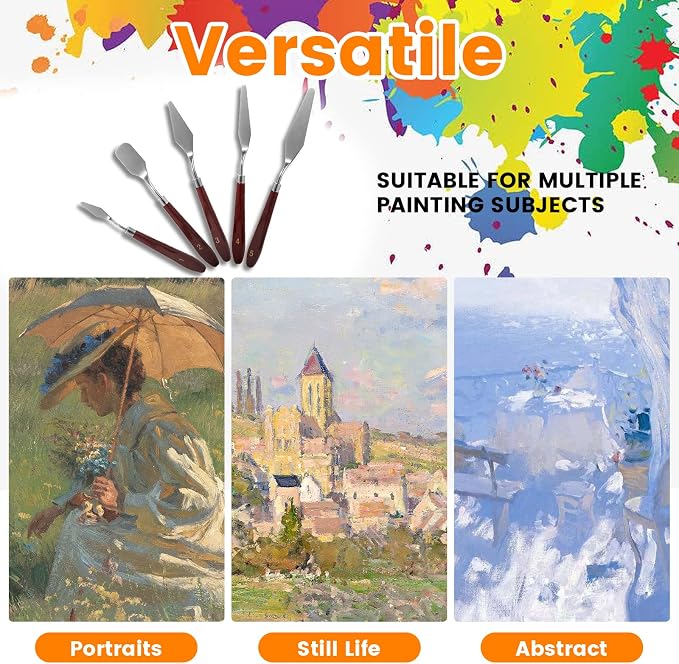 10PCS Palette Knife, Stainless Steel Painting Knife Set, Flexible Spatula - Image 7