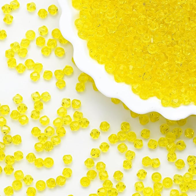 1000PCS Bicone Crystal Beads 4mm Glass Faceted Spacer Beads Bulk by Kalumy