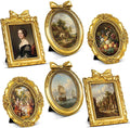 Vicenpal 3 Pcs Tiny Picture Ornate Frames 5 x 7 Inch Small Vintage Oval Picture by Vicenpal