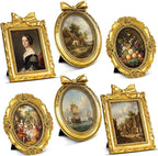 Vicenpal 3 Pcs Tiny Picture Ornate Frames 5 x 7 Inch Small Vintage Oval Picture by Vicenpal