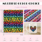 Tintnut Colorful Leopard Permanent Vinyl 8 Sheets 12x10in Adhesive Vinyl | - Image 2