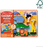 Melissa & Doug Safari Wooden Chunky Puzzle, Educational Screen Free Activity - Image 6