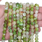 35pcs Round Loose Light Green Fire Agate Beads - Image 5