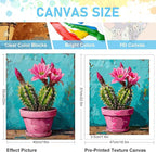 Mrnsiet Paint by Number for Adults Beginners, Easy Cactus Paint by Numbers Kits - Image 3
