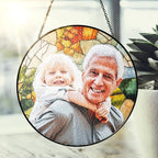 LOVELYPOD Personalized Grandma Stained Glass Sun Catcher, Photo Family Portrait - Image 4