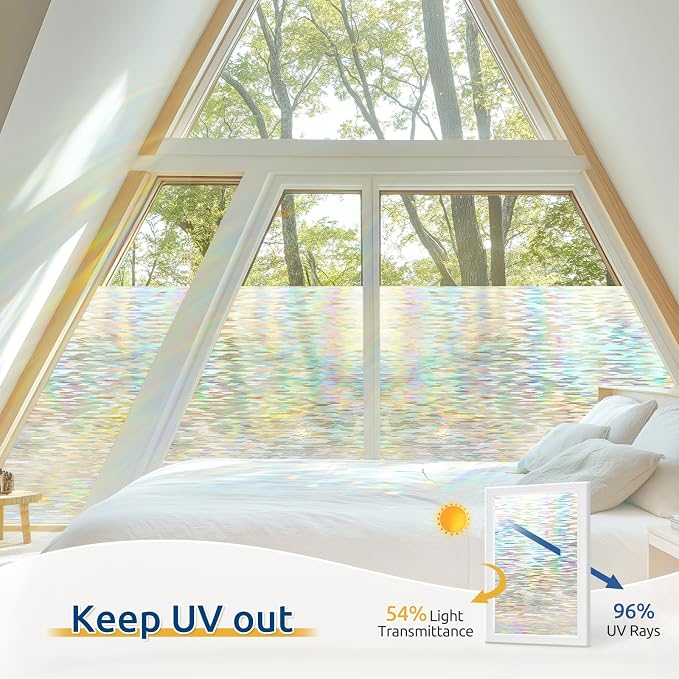 rabbitgoo Window Privacy Film, Stanied Glass Cling - Image 6