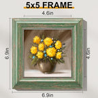Vittanly 5x5 Picture Frames Set of 2, Ornate Vintage Photo Frame - Image 3