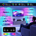 Dystler 6-Tier Glass Display Cabinet, RGB LED Lights - Image 3