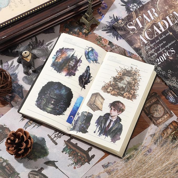 Fantasy Scrapbook Stickers 20 Sheets 240 Pre-Cut Magic Washi Stickers - Image 4