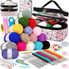 Coopay Crochet Kit for Beginner Adult, 16 Colors Yarn Crochet Animal Kit by Coopay