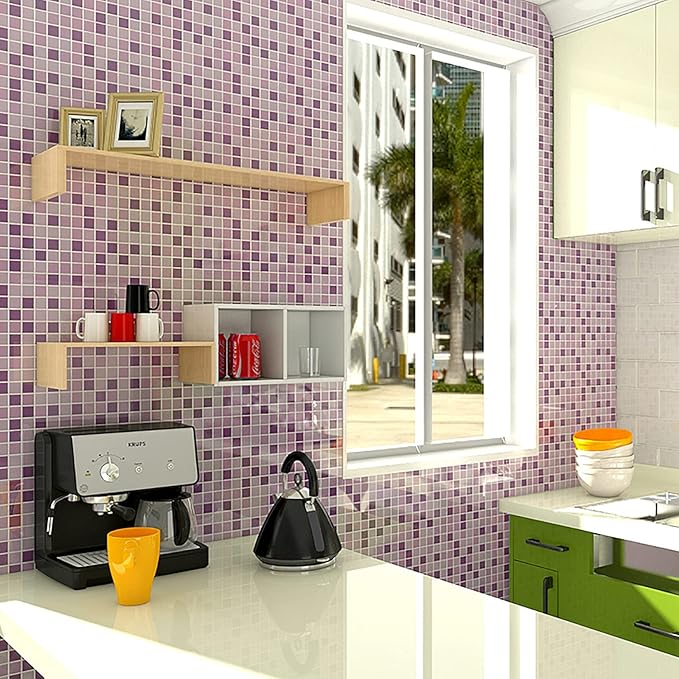 PINUO&KE 200 Pieces / 200 g Square Shapes 0.4x0.4 inch Square Ceramic Mosaic - Image 7