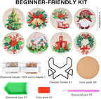 Christmas Diamond Art Painting Coasters Kit - Image 2