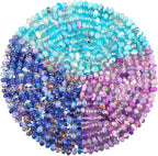 Zyehxed Large Hole Purple Blue Fairy Wand Garden Beads by BRACELETMAKINGKIT