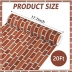 Qyeahkj Red Brick Bulletin Board Paper Roll Fireplace Bulletin Board Background - Image 2