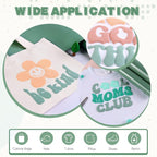 Tintnut Summer Green Puff Heat Transfer Vinyl Roll, easy cut & weed, stretch - Image 5