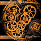 WOODEN.CITY Steampunk 3D Puzzle Clock – DIY Mechanical Wall Clock Kit - Image 4
