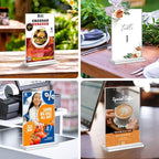 Acrylic Sign Holder 4x6, 20 Pack Clear Table Vertical Double Sided Table Menu - Image 6