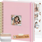 8.5x11 Inch Scrapbook Photo Album, Linen Cover DIY Scrapbooks by Hiwhy