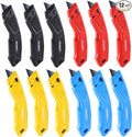 REXBETI 12 Pack Utility Knife Retractable Box Cutter, 4 Color Heavy Duty by REXBETI