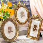 Vicenpal 3 Pcs Tiny Picture Ornate Frames 4 x 6 Inch Small Vintage Oval Picture - Image 4